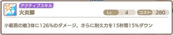 ミダリのアクティブスキルによる防御ダウン表示